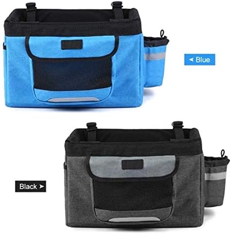 Bike Frame Bag Foldable Bicycle Front Basket Removable Bike Pet Basket Pet Dog Cat Rabbit Carrier Camping Tote Bag Black Blue Bicycle Phone Mount Bag (Color : Blue, Size : One size) Huangwei7210