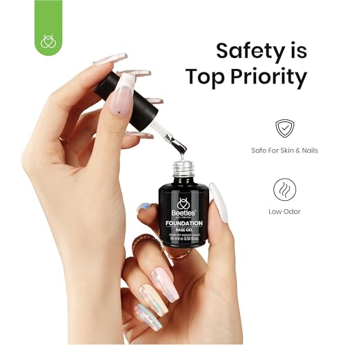 Image of Beetles 3Pcs 15ml Builder Nail Gel with No Wipe Top Coat Gel Nail Polish and Base Coat Set for Nails Shine Finish and Long Lasting Nail Protection UV /LED Lamp Needed Gifts for Women
