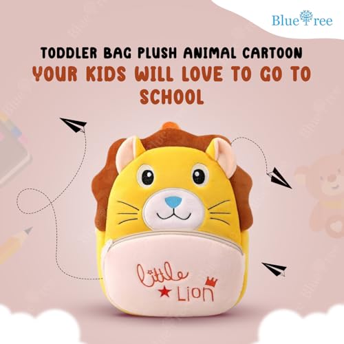 Image of blue tree Cute Kids Backpack Toddler Bag Plush Animal Cartoon Mini Travel Bag for Baby Girl Boy 1-6 Years, Ideal for Gifting for Kids