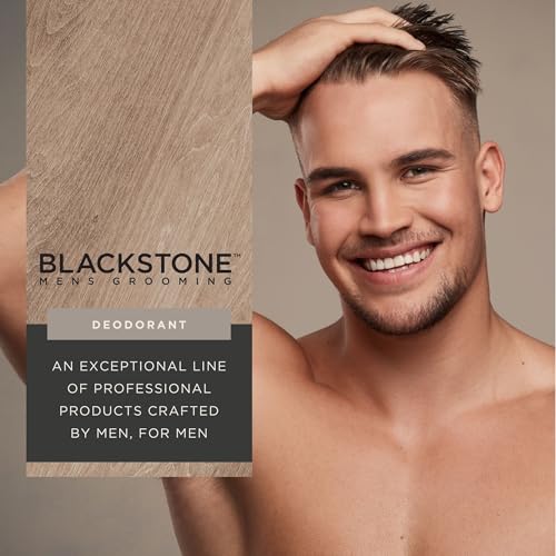 Image of Blackstone Men's Grooming Aluminum-Free Deodorant - All Day Odor Protection | Long Lasting Protection - Ocean Blue (2.82 oz)