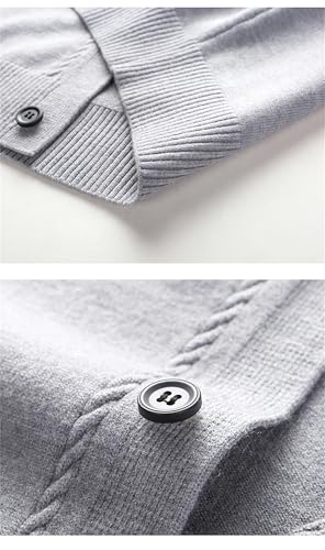 Jegsnoe Men Buttons Up Cardigan Sweater Vest Autumn Winter Thick Sleeveless Sweaters Casual Solid Knitted Vest4