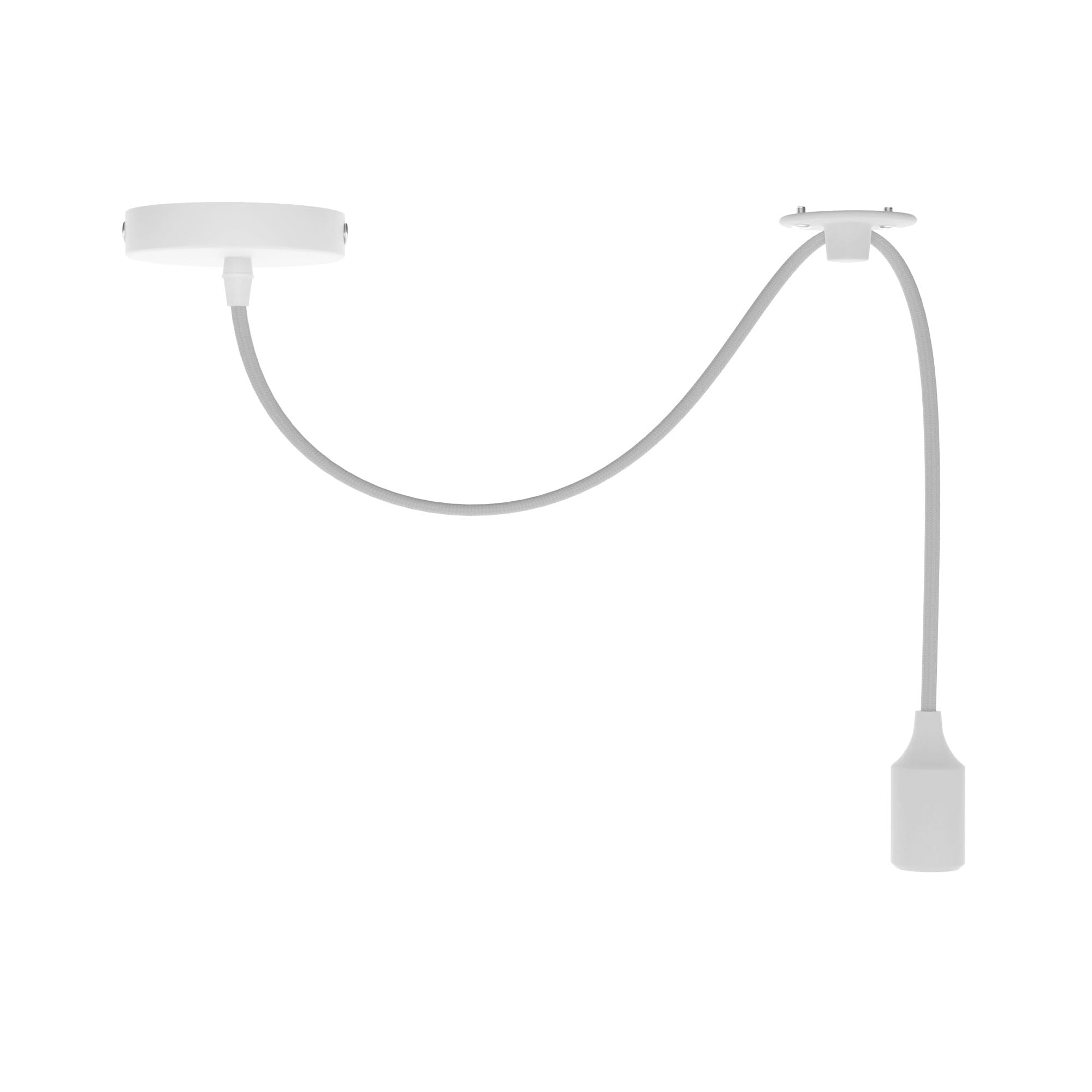 LEDSone White DIY Spider Pendant Light Fitting E27 Lamp Holder 1M Cable