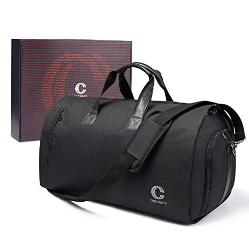 HOUSE DAY 2019 Upgrade 22 Zoll Kleidersack Reisetasche mit Schulterstand 2 in 1 Hängende Suit Reisetaschen für Männer Dufple Garment Bags Carry on Suit Carrier Reisetasche Faltblatt Flight Bag Schwarz