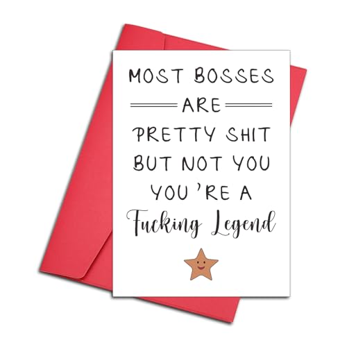 Funny Boss Day Card Cool Gifts for Bosses Thank You ...