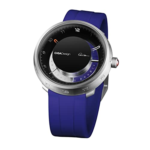 CIGA Design Silicone Black Hole Analog Dial Men Watch-U011-Sb01-W3S6U, Blue Band - Image 2