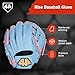 44 PRO BB Stock Rise Baseball Glove for Youth & Little Leagues, Age 8-12, Infield & Outfield, H-Web, Easy Break-in, Narrow Fit & Lightweight Design, Right Hand Throw, Size 11.5, Carolina Blue