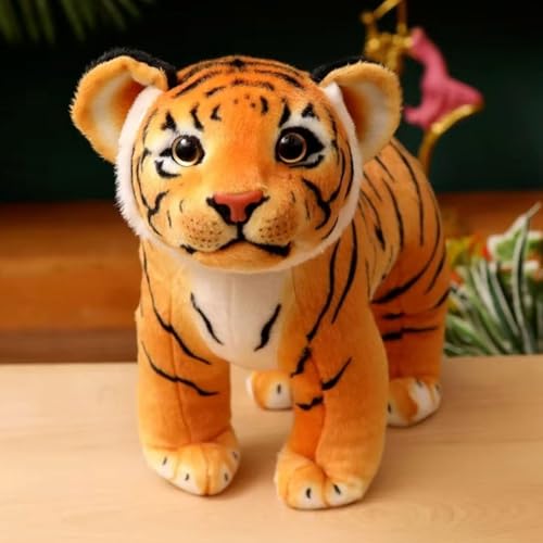 Image of Tickles Siberian Jungle Tiger Soft Stuffed Plush Animal Toy for Kids Boys & Girls Birthday Gift (Color: Yellow & Black Size: 35 cm)