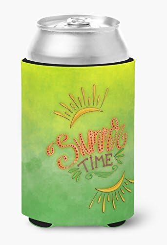 Caroline's Treasures BB7453CC Summer Time Can or Bottle Hugger Cooler Washable Drink Sleeve Collapsible Beverage Insulated Holder, Can Hugger, Multicolor image 2