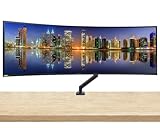 Samsung Odyssey G9 49-inch Curved 1440P Dual QHD 240Hz 1ms QLED Gaming Monitor with DisplayPort, HDMI, USB Hub - Desk Mount Monitor Stand (C49G97TSSN), black