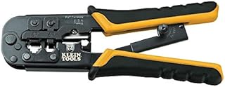 Klein Tools VDV226-011-SEN Crimper, All-in-One Ratcheting Modular Data Cable Crimper / Wire Stripper / Wire Cutter, for RJ45, CAT5e, CAT6, CAT6A