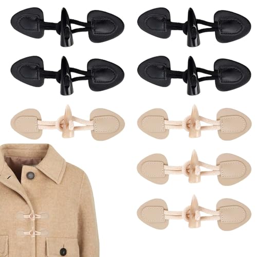 boutons brandebourg noirs décoratifs en résine et simili cuir PU