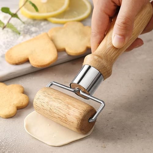 RoxNvm Rolling Pin, 2 Pieces Dough Roller, Small and Medium Dough Roller, Wooden Rolling Pin, Suitable for Rolling Dough, Pastas, Pizza, Desserts and Dumpling Skins (A) - Image 3