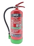 MBS-FIRE 6L AB fluorfreier Schaumfeuerlöscher 27A, 144B m. Halt. u. Plakette ...