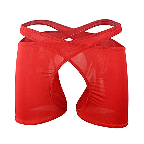 Men's Sexy G-Strings Thongs Cool Breathable Shorts Open Front Back Underwear Lingerie Funny Underwear
