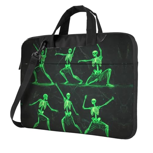 Maletín para portátil impermeable 14 pulgadas verde esquelético miniatura 1