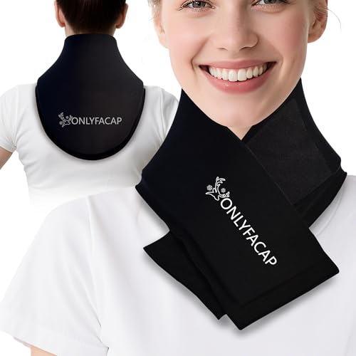Soft Neck Ice Pack Wrap,Over 20 Minutes of Cold and Hot Therapy, Adjustable Gel Neck Brace for Relief of Pain, Swelling, Sprains, Office Pressure, Unisex Cervical Support