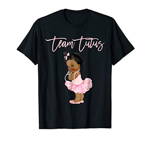 Team Tutus Girl Gender Reveal Shirt Baby Shower Touchdown