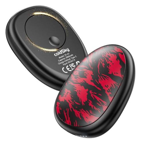 coldSky Rechargeable Hand Warmers 2 Pack, Magnetic 2-in-1 Reusable Electric Hand Warmer, 3 Heat Settings Portable Pocket Hand Heater Gifts for Women Men Christmas, Skiing, Camping, Hunting