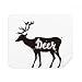 Deer Black and White Animal Cleaning Cloth Screen Cleaner 2pcs Suede Fabric