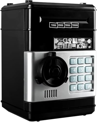 Mini Cofre Digital Automático Eletrônico Infantil Nota Moeda (pre...