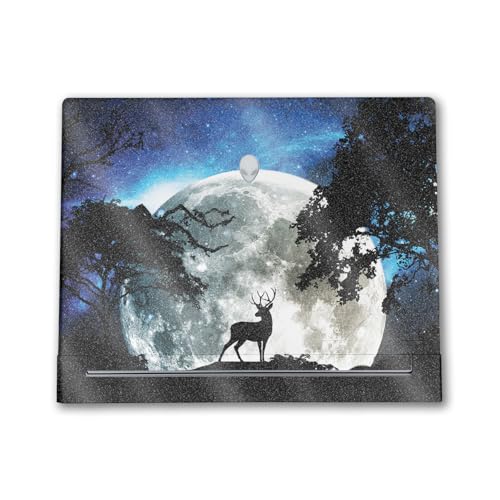 Image of Glossy Glitter Tablet Skin Compatible with Alienware X16 R2 (2024) - Moonlight Deer - Premium 3M Vinyl Protective Wrap Decal Cover - Easy to Apply | Crafted in The USA by MightySkins