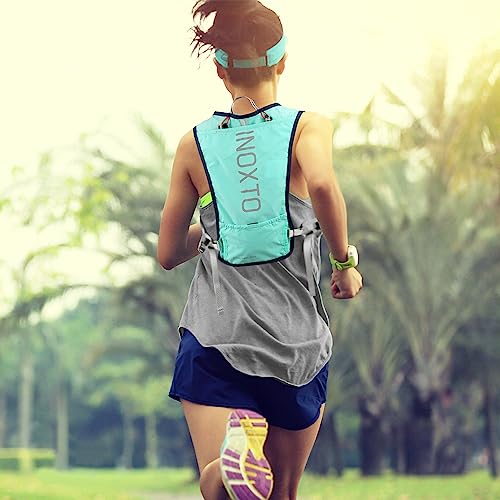 Image of INOXTO Running Hydration Vest Backpack,Lightweight Insulated Pack with 1.5L Water Bladder Bag Daypack for Hiking Trail Running Cycling Race Marathon for Women Men