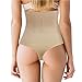 Evenriver Women High Waist Cincher Girdle Tummy Slimmer Sexy Thong Panty Shapewear Thong Beige Medium/Large