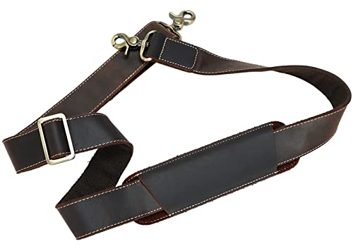 Bandoulière en cuir véritable pour sacoche d'ordinateur, idéale pour trajets urbains et voyages