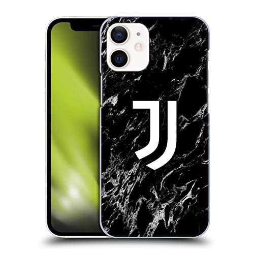 Licenza Ufficiale Juventus Football Club Nero Marmoreo Custodia Cover Dura per Parte Posteriore Compatibile con Apple iPhone 12 Mini