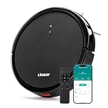Linsar - Saugroboter ohne Wischfunktion - Starke Saugleistung - Alexa kompatibel - für Teppich, Tierhaare & Hartböden - Staubsauger Roboter mit Ladestation & Fernbedienung (Schwarz)