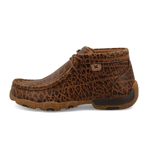Image of Twisted X Kid's Chukka Driving Moc, Moc Toe, Golden Elephant Print, 4.5 M