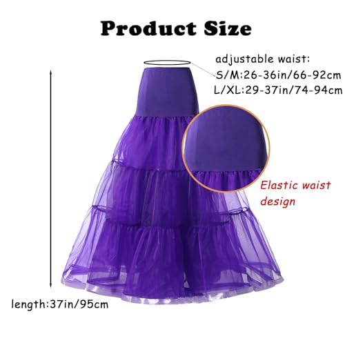 1950s A-Line Long Ankle Length Petticoats Skirts Wedding Half Slips Crinoline Underskirt Vintage Skirt2