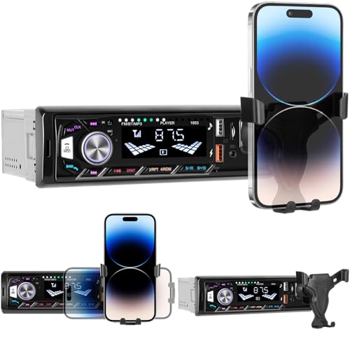 5 modalità di riproduzione ------ L'autoradio Bluetooth 1 Din adotta 5 modalità di riproduzione: Riproduzione BT, riproduzione U disk, riproduzione TF card, riproduzione USB e riproduzione audio AUX. Supporta slot AUX/riproduzione USB/riproduzione scheda TF/riproduzione disco/Tipo-C di ricarica