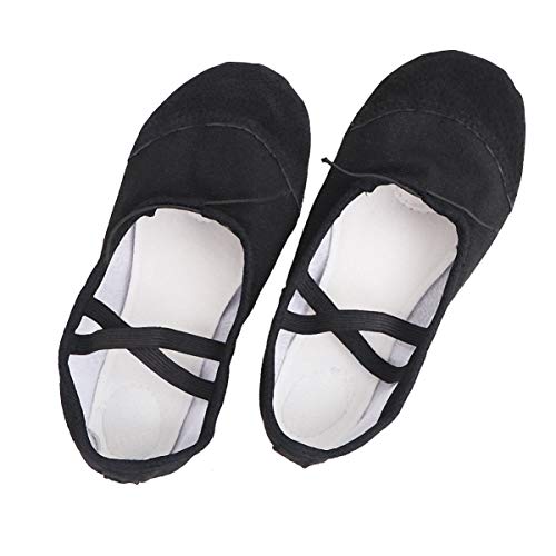 Tênis de balé preto SUPVOX para dançar, sapatos de pilates, dança do ventre, sapatos de ginástica pa