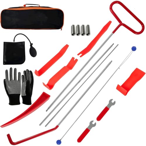 HIGH & SKY Car Tool Kit – Solid Steel Rod 68 Inch with Air Wedge & Pump | Multipurpose Car Repair Tool Kit for Vehicles, Home & Garage Use