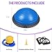 Balance Ball Trainer, 26 inch Half Exercise Ball with Resistance Bands, Home Gym Full Body Workout Equipment, Blue