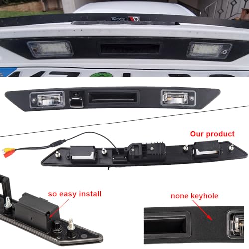 Image of 1280 * 720 Pixels HD Car Rear View Trunk Handle Camera Parking Reverse Back up Camera Replacement for Audi A3 A4 S5 S6 Q7 RS3 S3 RS4 S4 RS6 S6 A6 A6L C6 Plus RS Variants Kombi Night Vision Waterproof