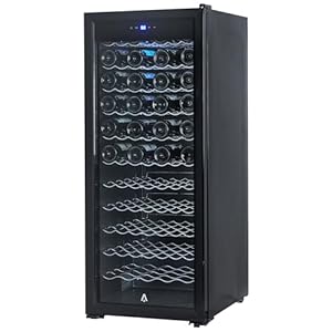 80 Bottle Wine Fridge, Large Freestanding Wine Cellar with Adjustable Shelves & Digital Temperature Display, 41-64℉, Compressor Wine Cooler Refrigerator for Red White Wine, Champagne, Beer