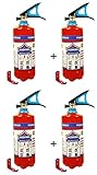 ECO FIRE ABC Powder Type Fire Extinguisher 2KG, Pack of 4 (Red)