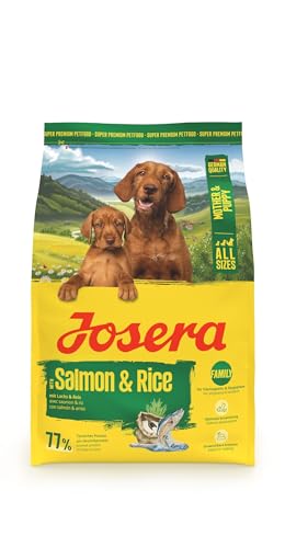 JOSERA Mother & Puppy Lachs & Reis (1 x 3 kg) | Premium Trockenfutter für trächtige/säugende Hündinnen & Welpen | Optimale Versorgung mit Enegie & L-Carnitin | glutenfrei | 1er Pack