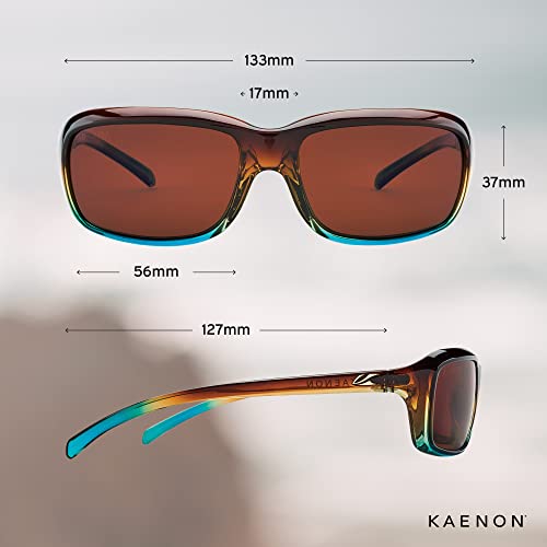 Kaenon Women's Ladera Polarized Sunglasses, Tobacco Denim2