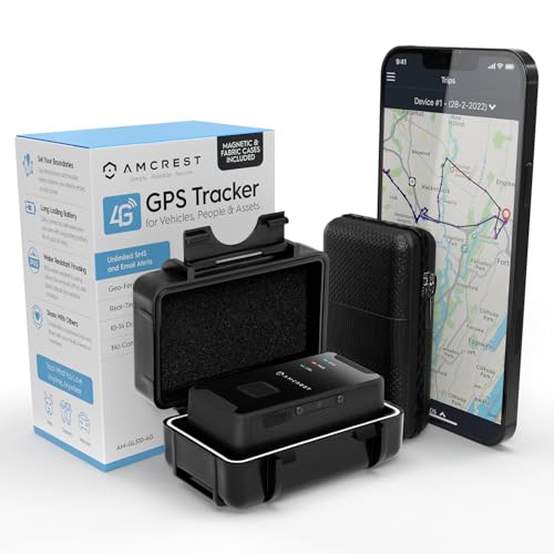 Amcrest GPS GL300 GPS Tracker for Vehicles (4G LTE) – Portable Mini Hidden Real-Time GPS Tracking Device for Vehicles, Cars, Kids, Persons, Assets w/Geo-Fencing, Text/Email/Push Alerts, 14 Day Battery