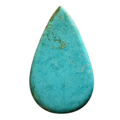 Pendentif turquoise Arizona cabochon poire bleu naturel 43mm pour fabrication de bijoux DIY