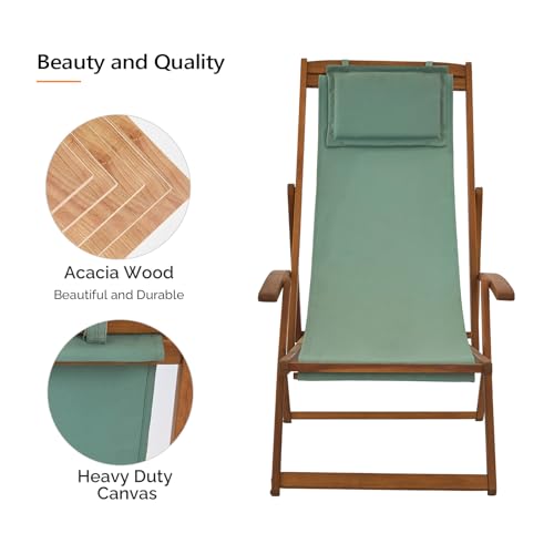 Vingli 58000250 Patio Sling Chairs, Outdoor Adjustable Beach Chair thumb #4