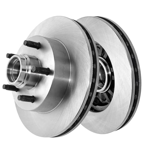 Image of Detroit Axle - Front Brake Kit for 1998-2001 Ford Ranger Mazda B2500 | 1998-2000 Mazda B3000 B4000, Disc Brake Rotors Ceramic Brake Pads 1999 Replacement 10.28 inch inch Rotors