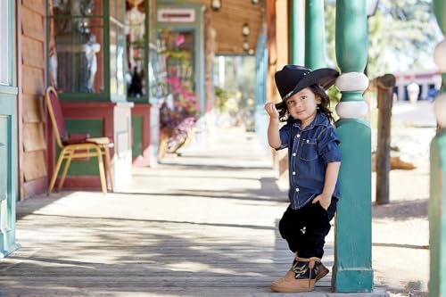 Image of Jastore Baby Boys Girls Cowboy Boots Infant Western Booties Toddler Soft Sole Non-Slip First Walker Crib Shoes