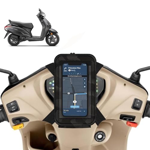 Image of Universal Mobile Holder /Stand /Mount Pouch for Scooters Scooty for Activa 6G (Black