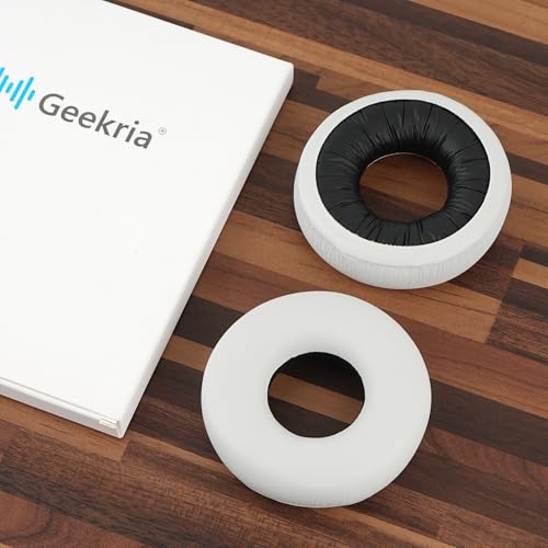 Image of Geekria Replacement Ear Pads for Sony WH-CH520 / WH-CH510 / WH-CH500 Headphones Ear Cushions, Repair Parts (White)