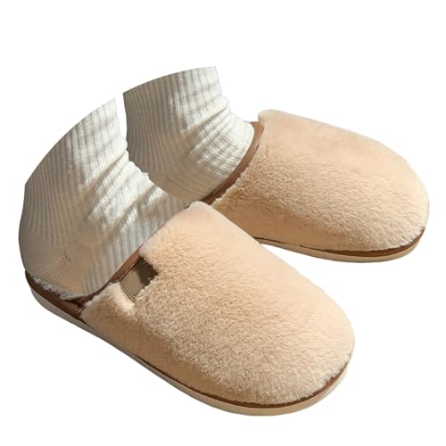 スリッパ レディース 厚底 室内履き 美脚 可愛い 静音 軽量 ルームシューズ おしゃれ 洗える ふわふわ もこもこ 防寒 トイレ スリッパ 暖かい 滑り止め 靴 秋冬用 来客用 部屋用 オールシーズン用 室内外兼用(27.0 cm,カーキ)