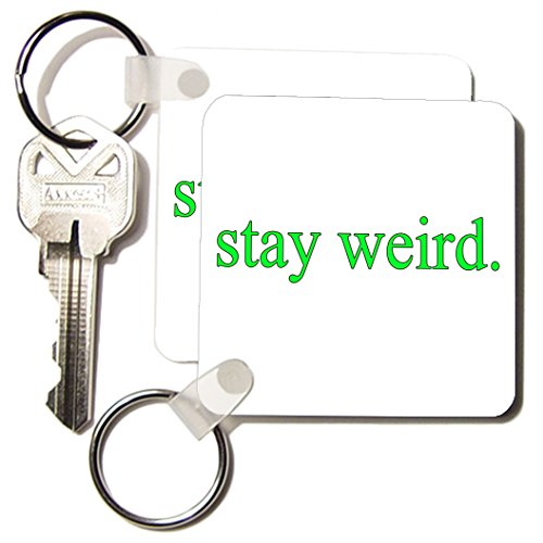 Porte-clés Stay Weird Citron Vert grand format lot de 2 accessoires de rangement